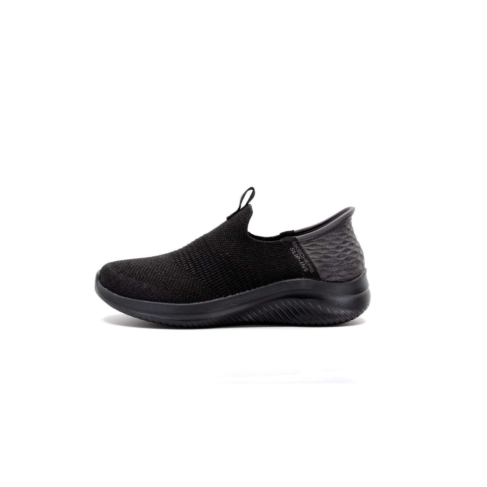Skechers Femme Ultra Flex 3.0 Smooth Step Sneakers,Sports Shoes, Black Knit/Jersey/Trim, 38 EU