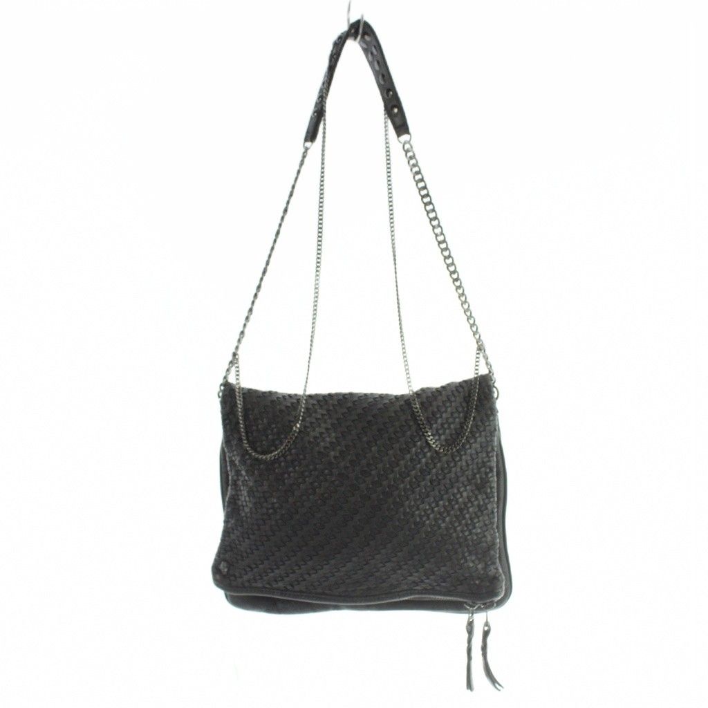 ザディグ エ ヴォルテール ZADIG & VOLTAIRE ショルダーバッグ チェーン レザー グレー /AN17