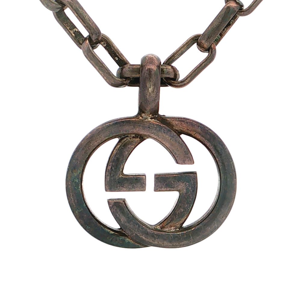 GUCCI グッチ インターロッキングG シルバーネックレス ペンダント Sv925-22.3g シルバー 【♀】【B】【レディース】★■616647【中古】