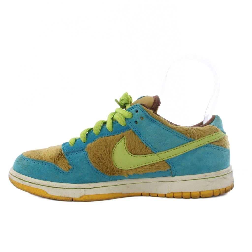ナイキ エスビー NIKE SB メディコムトイ MEDICOM TOY ダンクロー ベビー ベア DUNK LOW BABY BEAR スニーカー シューズ スエード ラバー US8.5 水色 ライトブルー 茶 ブラウン 313170-731 /YT