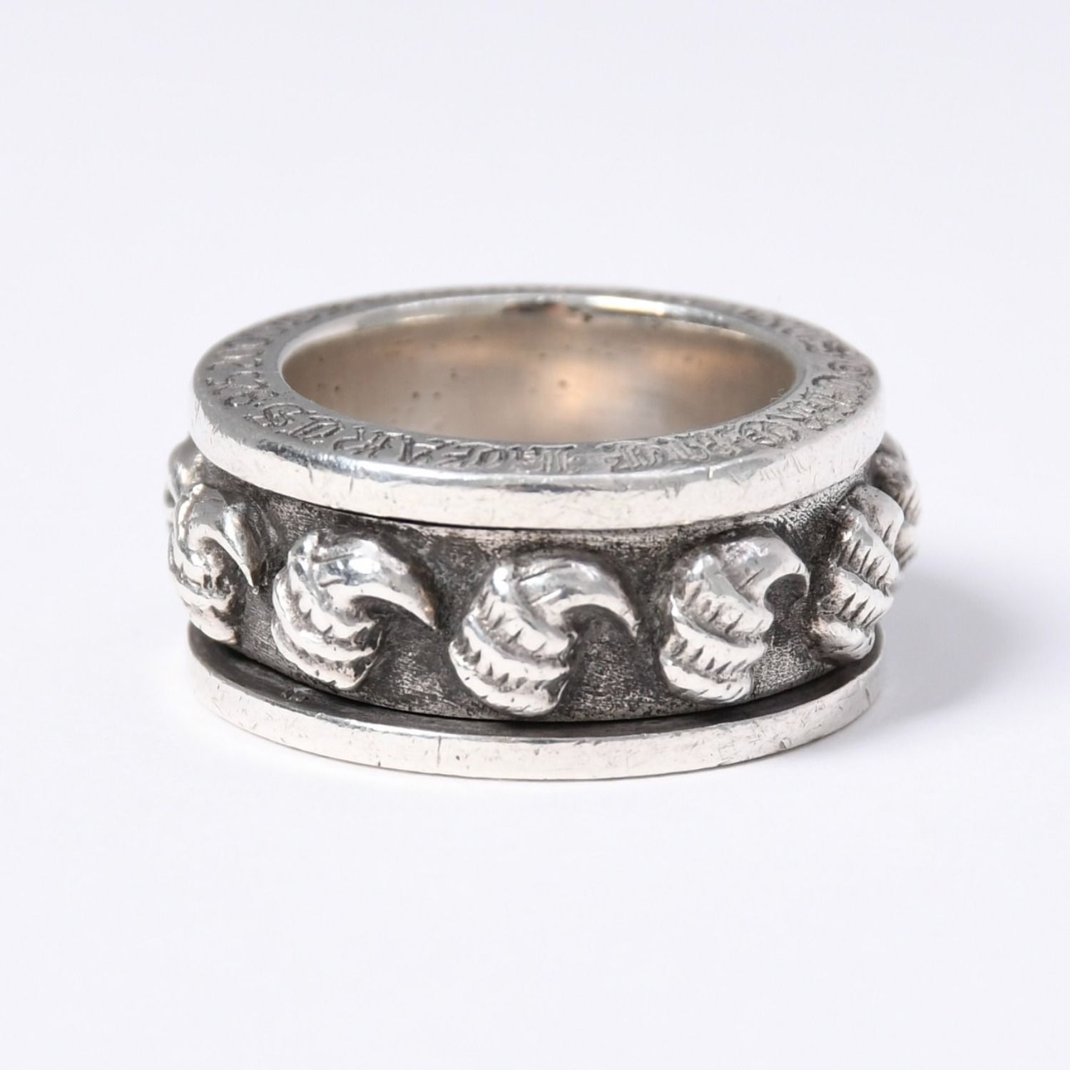 CHROME HEARTS クロムハーツ スピナー グロウ リング 指輪 アクセサリー 33.1g シルバー925 サイズ18.5号 美品 中古 4a003800