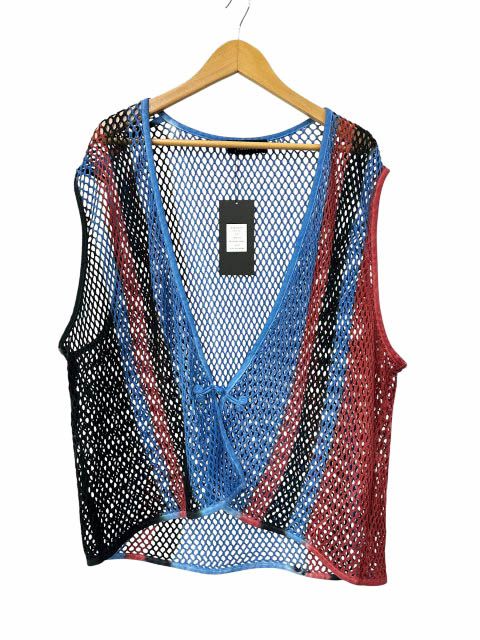 LAMROF ラムロフ 26SS Ami Art Vest アミ アート メッシュ ベスト LM-26SS-CT02 F 青ブルー ブランド古着ベクトル 中古●■260609