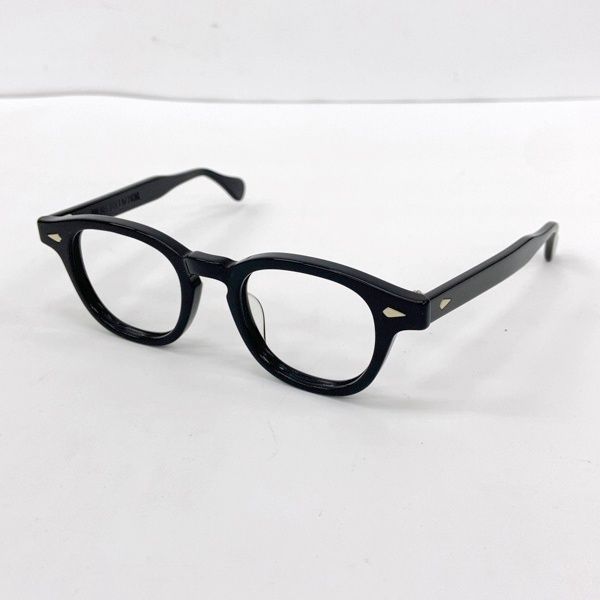JULIUS TART OPTICAL ジュリアスタートオプティカル メガネフレーム アイウェア 伊達メガネ PL-002A レンズ無し 日本製 メンズ ブラック フレーム DF19283■