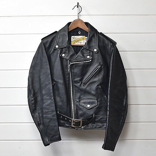 ショット 618 80-90s ダブル ライダースジャケット 38 ブラック SCHOTT｜25i3006
