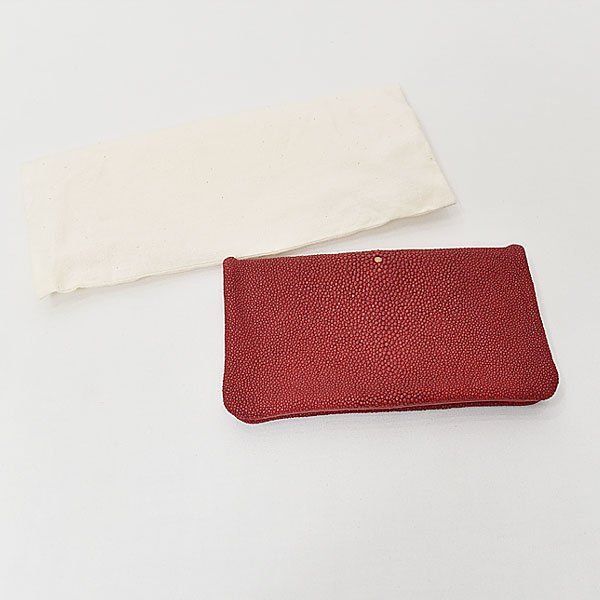 未使用 トーチカ ガルーシャ 長財布 レッド Tochca エイ革 スティングレイ｜25k2518