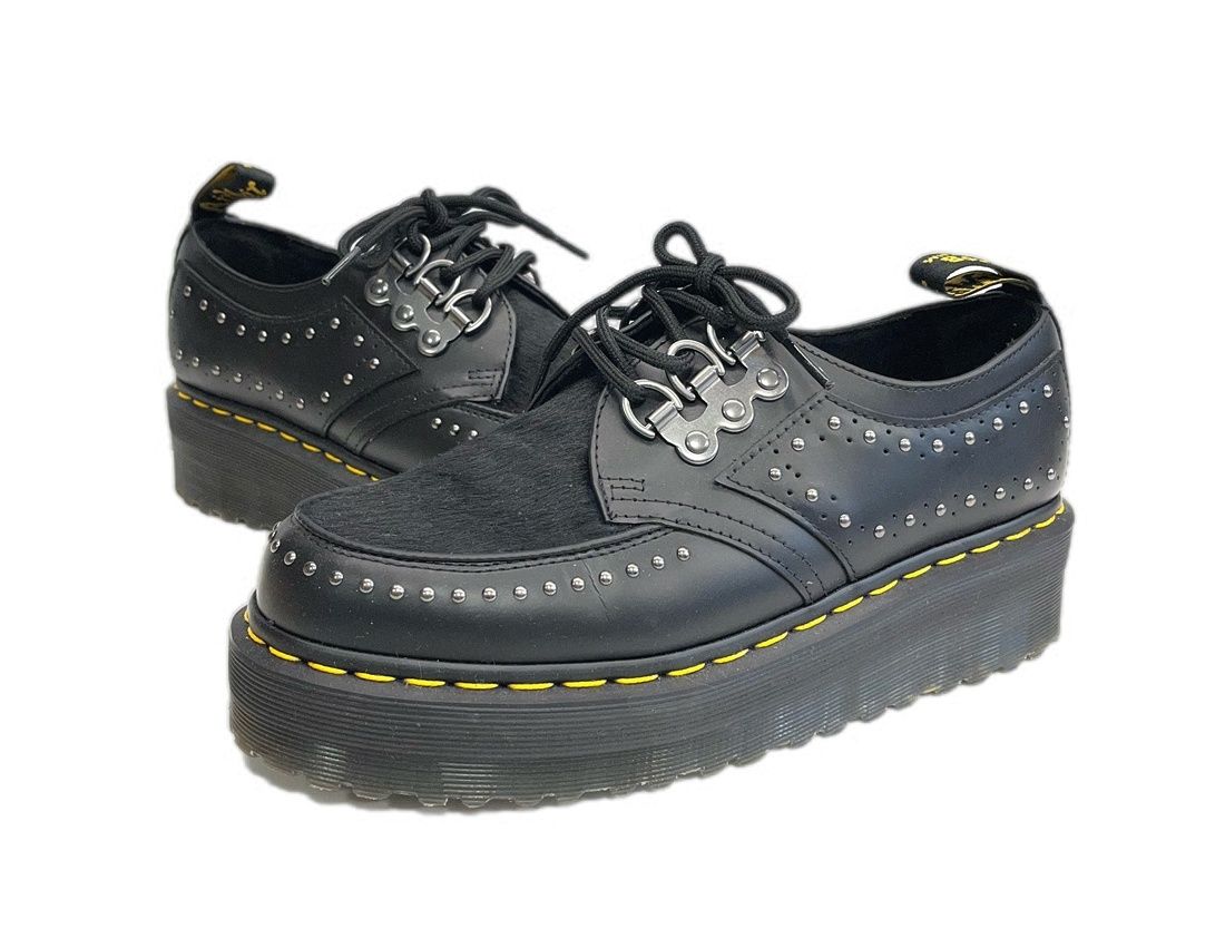 ドクターマーチン Dr.Martens RAMSEY QUAD 3i ラムジークワッド3i クリーパーシューズ スタッズ ガンメタ 厚底 黒 メンズ靴 ブーツ その他 ブラック UK7(参考サイズ約26cm) 101sh-2693