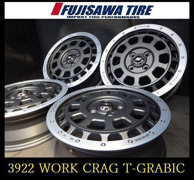 【3922】A▲送料無料▲WORK CRAG Y-GRABIC▲15x5.0J 4穴100 +45▲4本 26103515