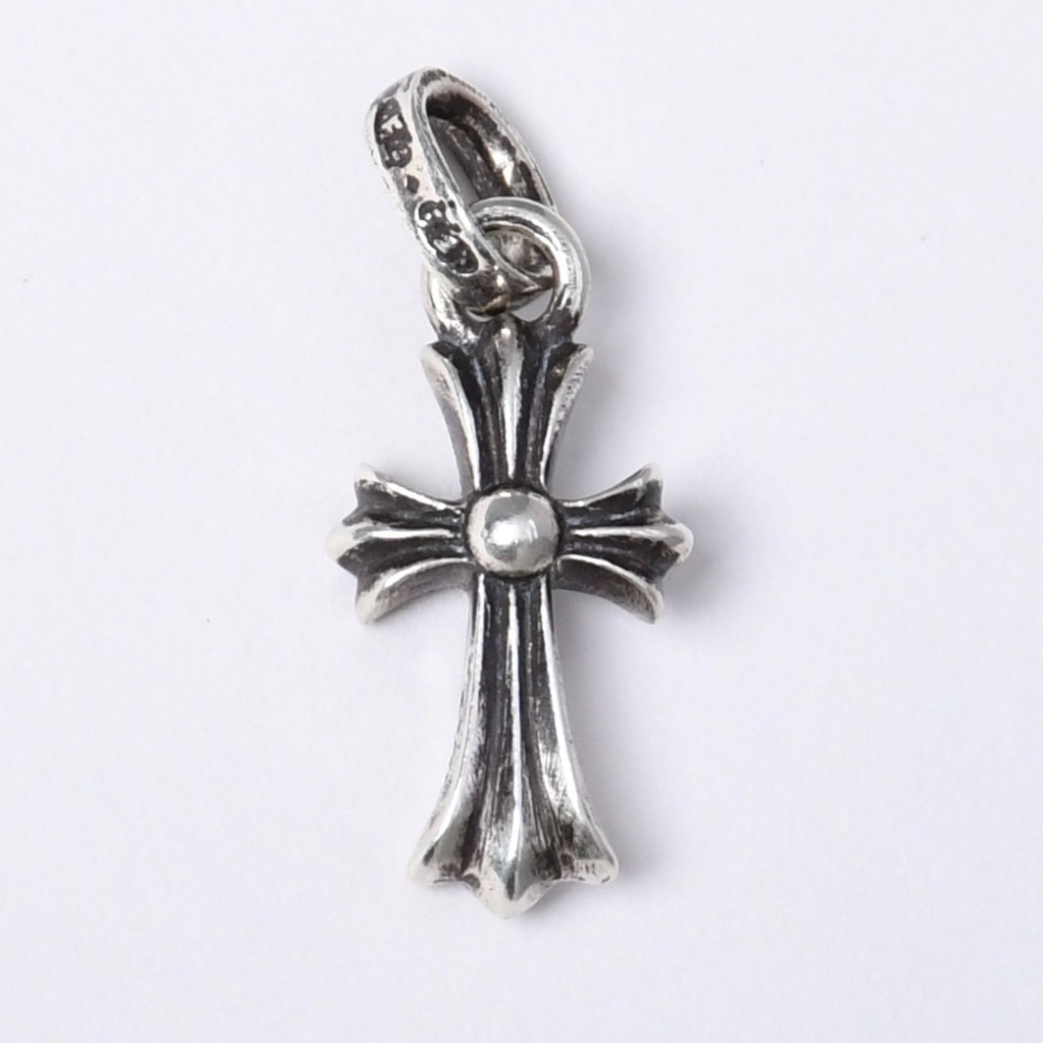 極美品 新型 CHROME HEARTS クロムハーツ CRS BBYFAT ベイビーファットクロス ペンダントトップ チャーム 重量約2.16g シルバー925 中古 4a003806