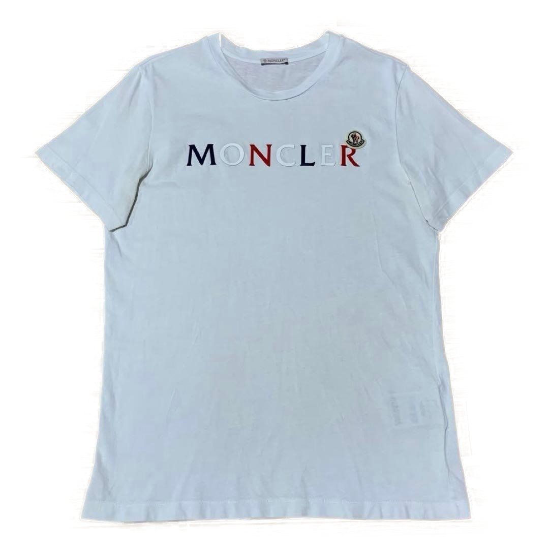 モンクレール　文字ロゴ　S 白　Tシャツ　国内正規品 5S591