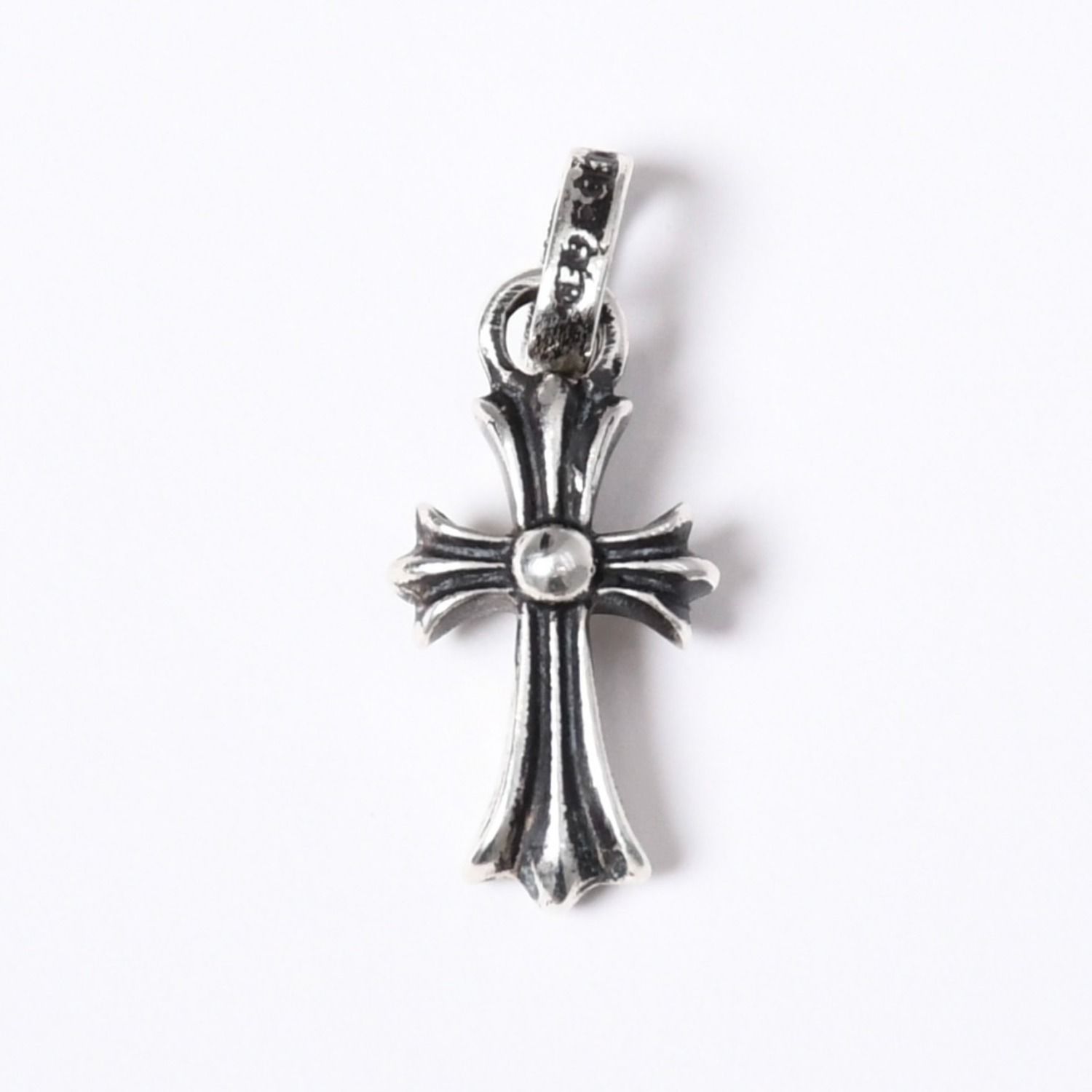 極美品 新型 CHROME HEARTS クロムハーツ CRS BBYFAT ベイビーファットクロス ペンダントトップ チャーム 重量約2.09g シルバー925 中古 4a003808