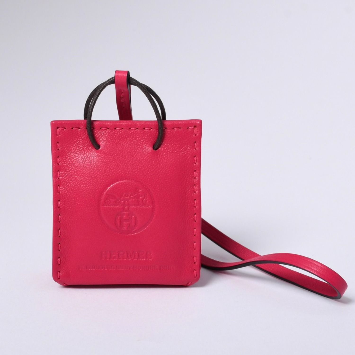 新品同様品 HERMES エルメス バッグチャーム サックオランジュ 