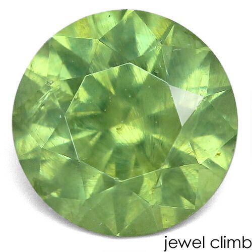 【鑑別書付】貴重なホーステールをお楽しみ下さい！デマントイド ガーネット 宝石 ルース ０．３８ＣＴ