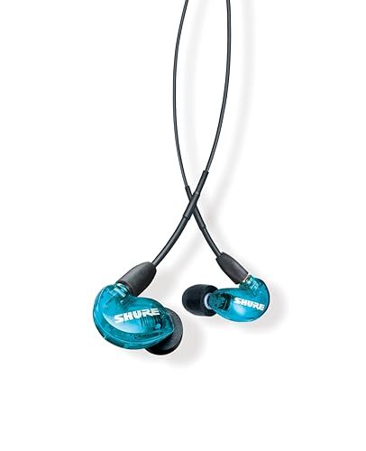 【VGP 殿堂入り金賞】SHURE シュア イヤホン 有線 SE215 SPE-A ブルー 高遮音性 ノイズキャンセリング ゲーム ゲーミング スペシャルエディション カナル型 ワイヤレス変換可(別売) MMCX リケーブル プロ仕様 低音強化 配信 音楽Ju