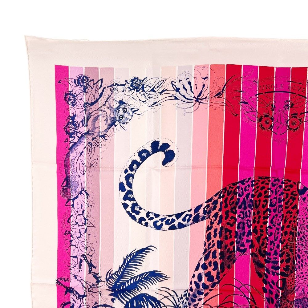 エルメス □新同□ カレ90 スカーフ Jungle Love ジャングル ラブ 豹