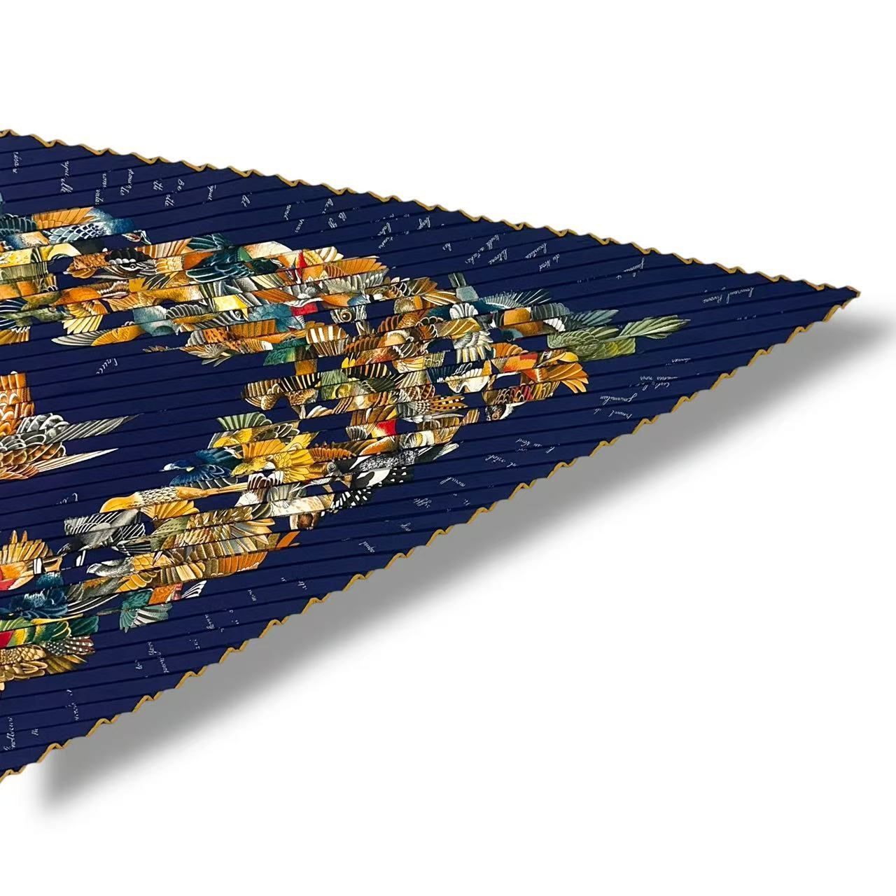 希少 新品同様 HERMES エルメス スカーフ プリーツ シルク L'intrus