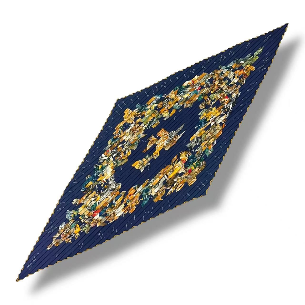 希少 新品同様 HERMES エルメス スカーフ プリーツ シルク L'intrus