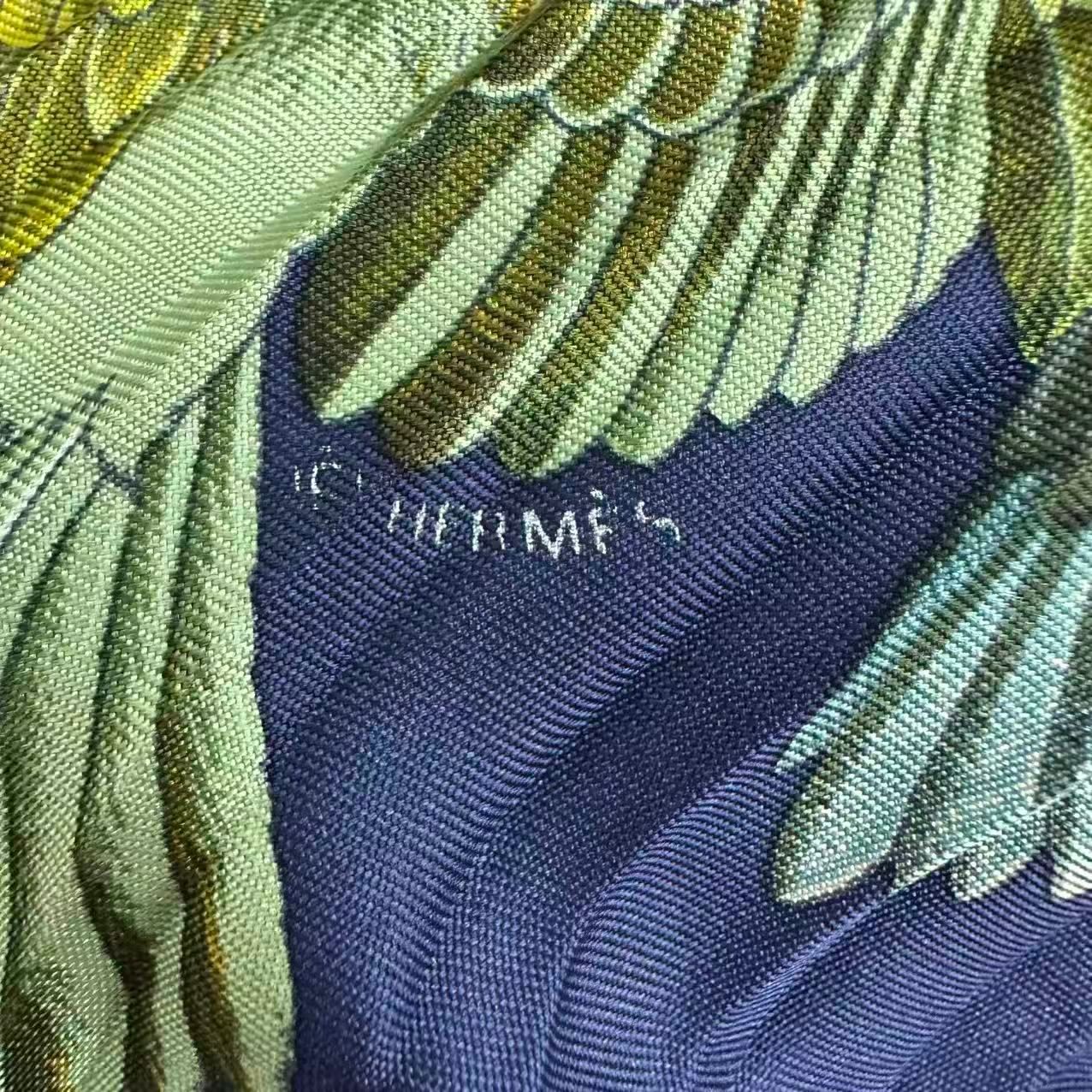 希少 新品同様 HERMES エルメス スカーフ プリーツ シルク L'intrus