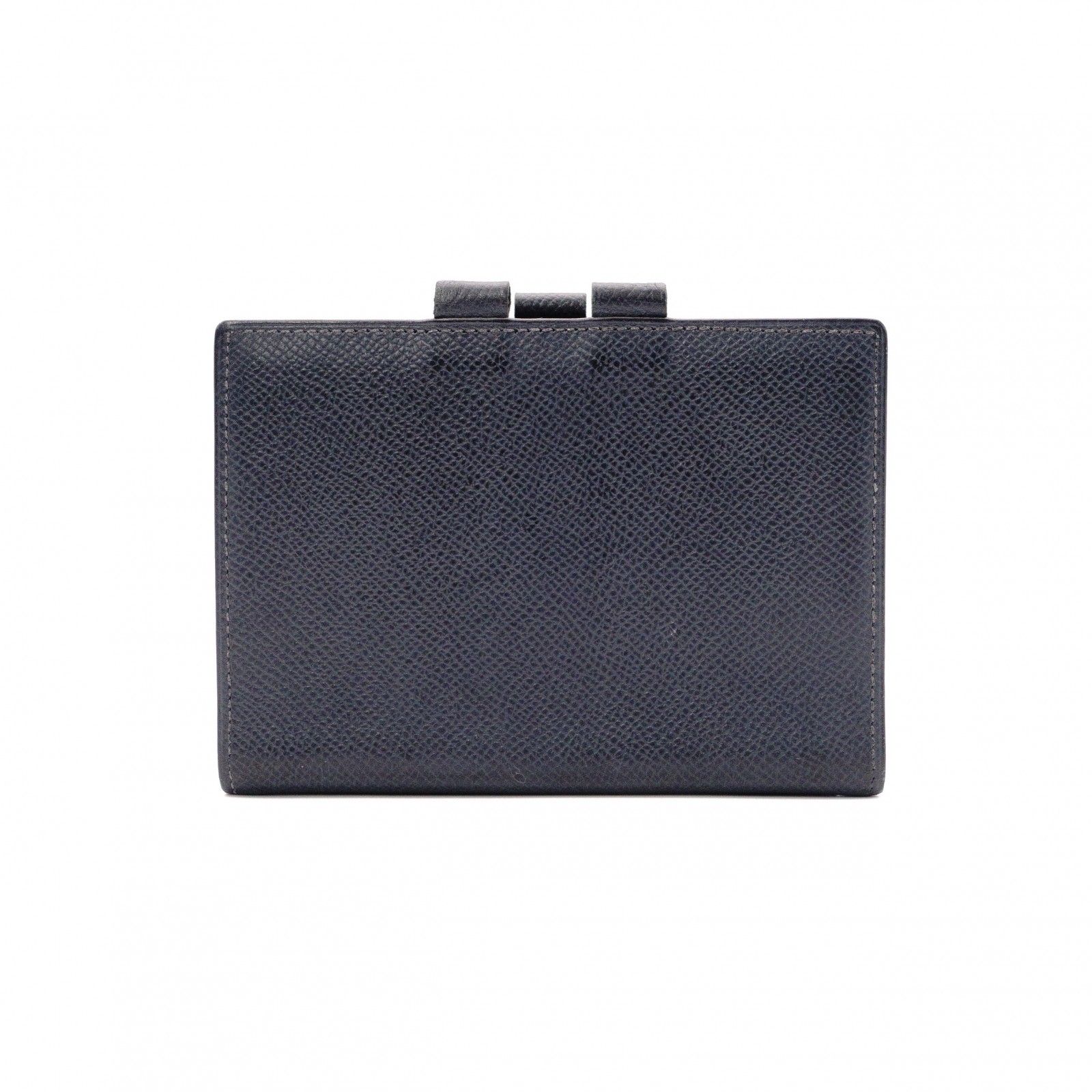 HERMES エルメス カサンドラ 手帳カバー レザー ネイビー □B 刻印