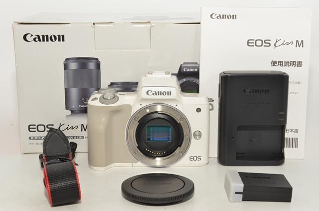 1115★良品・ショット数7000回以下★Canon EOS Kiss M ホワイト 38,870円