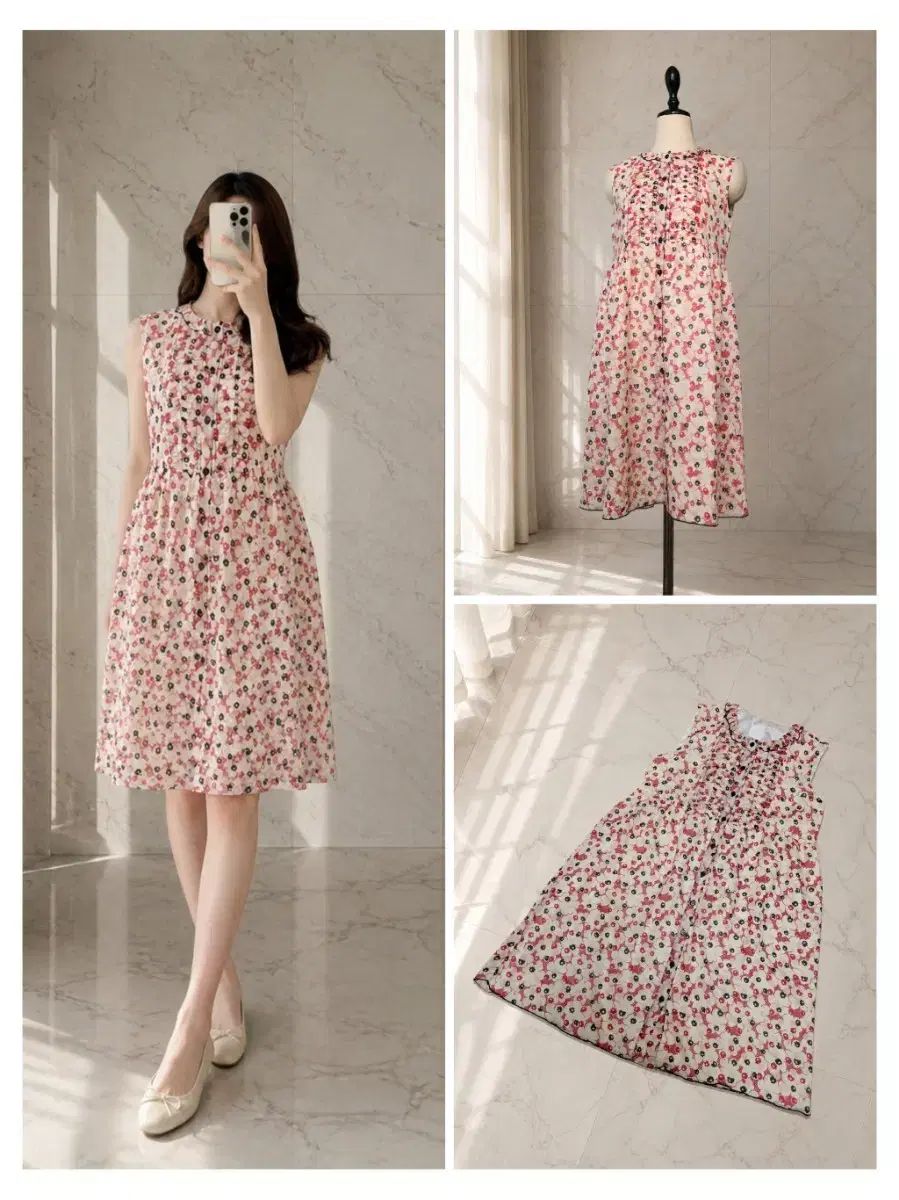(正規品) ANNA SUI USA シルク 100% フラワー ONE PIECE / 55