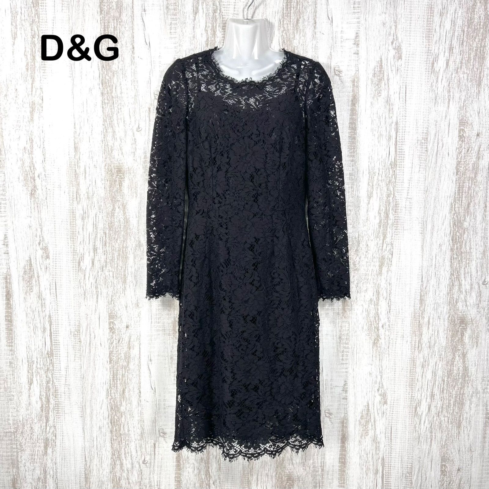 D&G DOLCE&GABBANA ドルチェアンドガッバーナ 花柄 総レース 