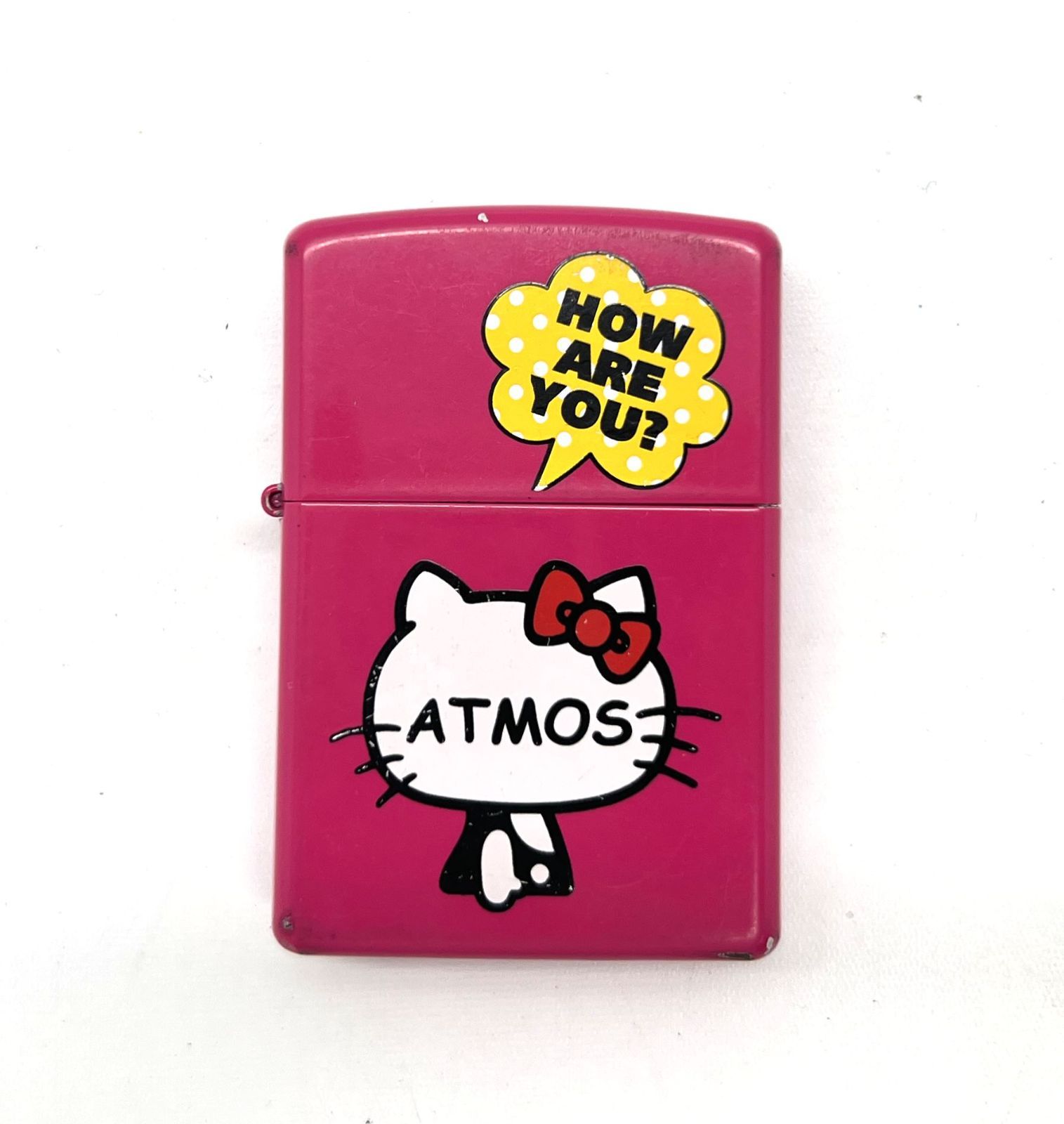 [盛岡81-0053] Hello Kitty x atmos コラボ 限定Zippoライター 2008年製【中古/60】