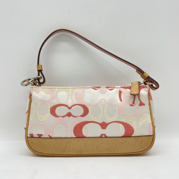【中古】COACH アクセサリーポーチ ピンク M3J-7027　コーチ[24]