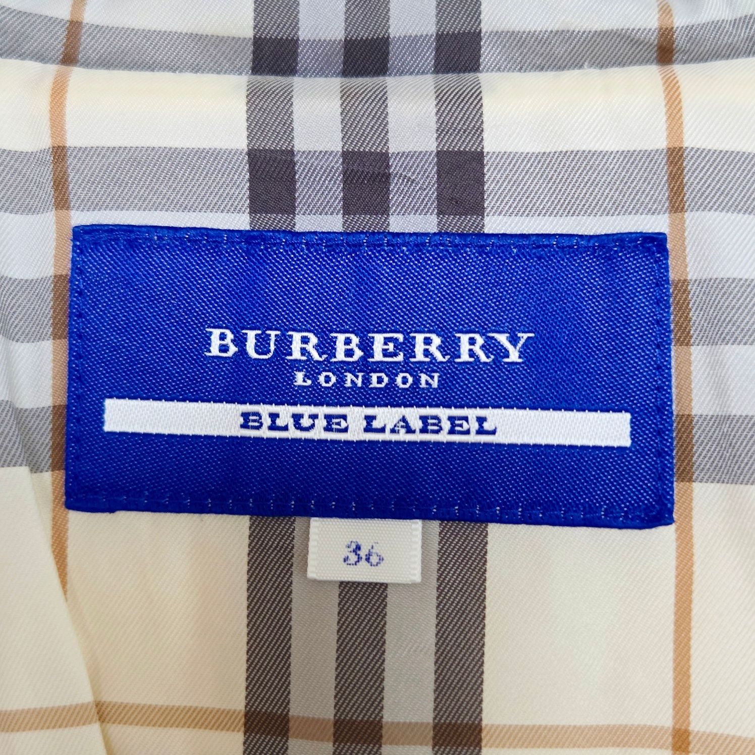 レディース バーバリーブルーレーベル BURBBERRY ウールコート フード 