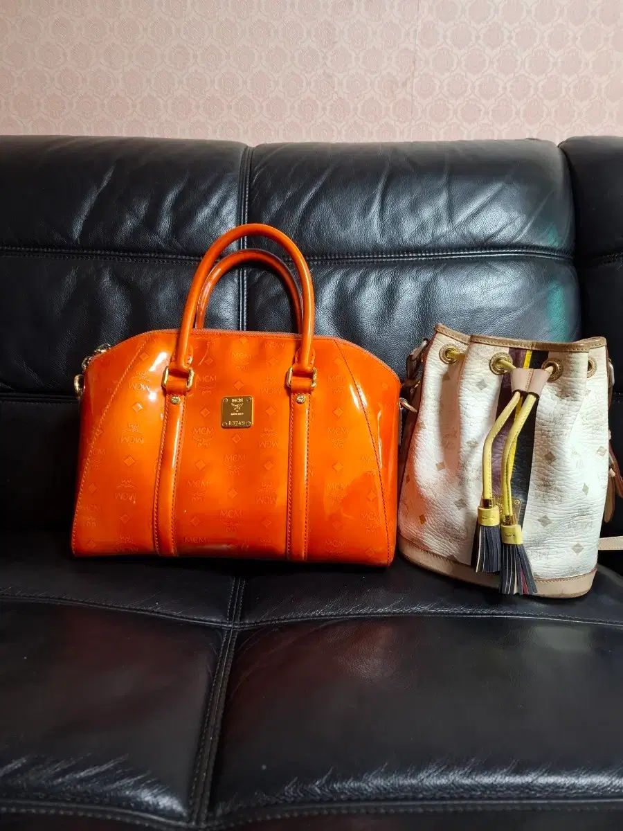 MCM オレンジ ショルダーバッグ / バケットバッグ セット (正規品)