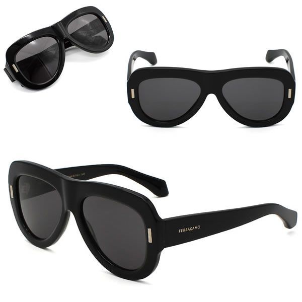 フェラガモ サングラス Ferragamo SF2029SE-001 サングラス UVカット グローバルフィット ブラック グレー レディース
