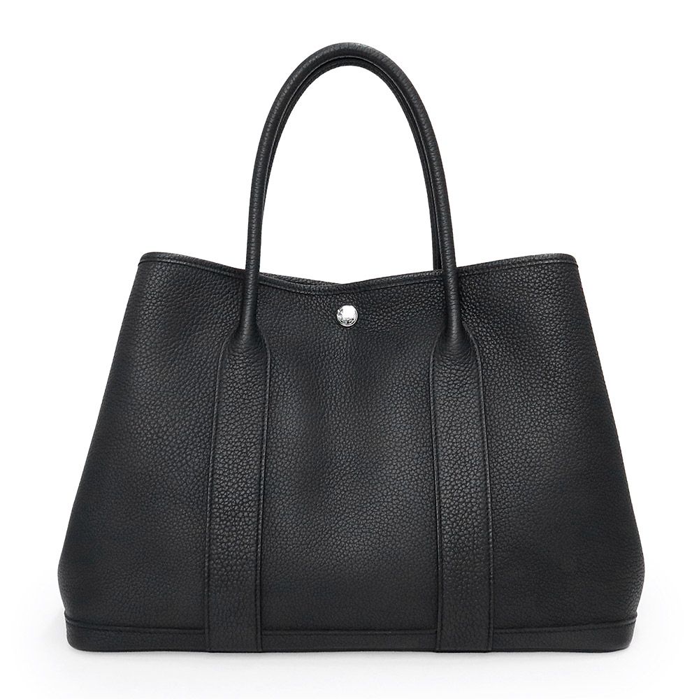 エルメス ガーデンパーティ PM 36 ネゴンダ Noir ノワール ブラック 黒 Y刻印 ハンドバッグ レザー シルバー金具 HERMES（中古）