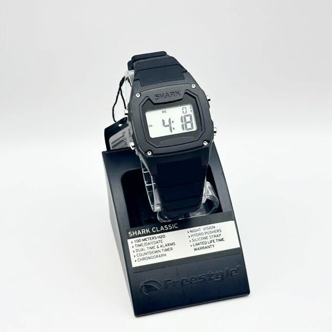 未使用 廃盤 Freestyle フリースタイル 80‘s SHARK CLASSIC シャーク クラシック ブラック 10006538 デジタル ウォッチ 腕時計