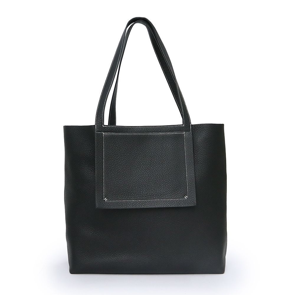 エルメス カバセリエ 46 トリヨンクレマンス Noir ノワール ブラック 黒 W刻印 トートバッグ レザー HERMES(未使用 展示品)