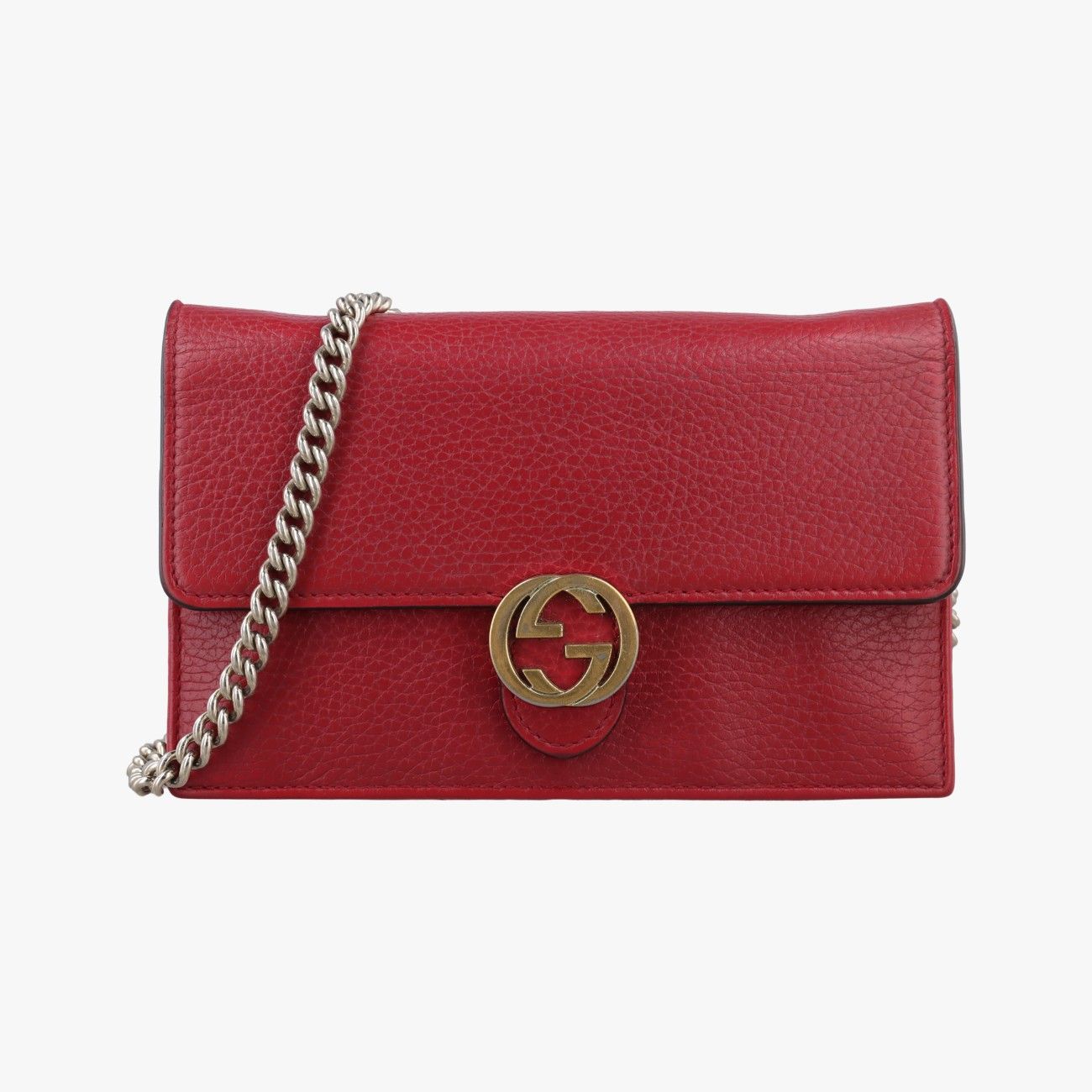 グッチGucciインターロッキングG レッド レザー 510314