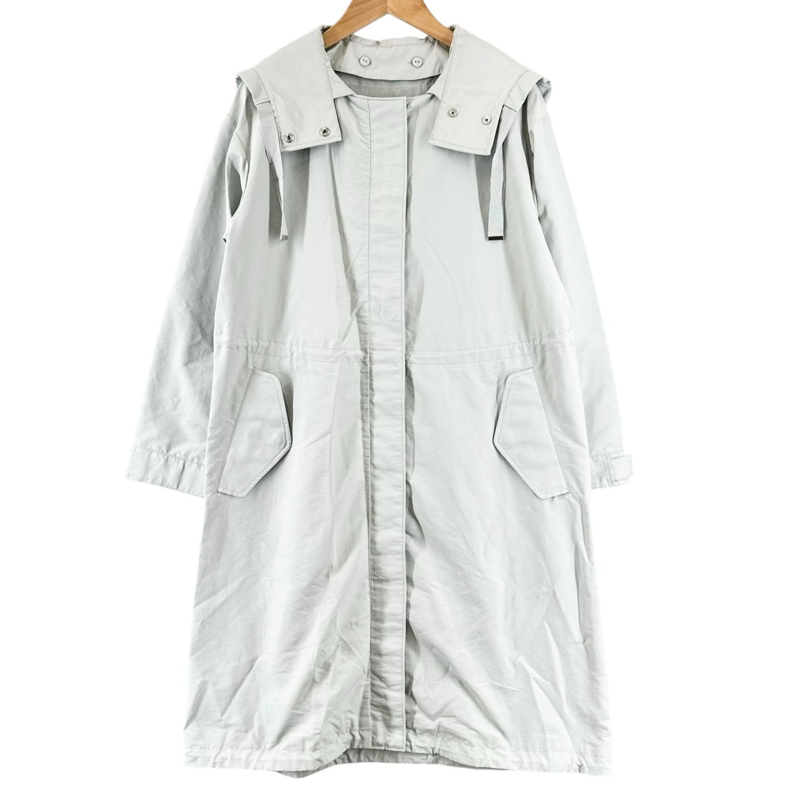 極美品 UNTITLED アンタイトル 無地 秋冬 AW コート コットン/ナイロン ライトグレー レディース XS【古着】【中古】【送料無料】