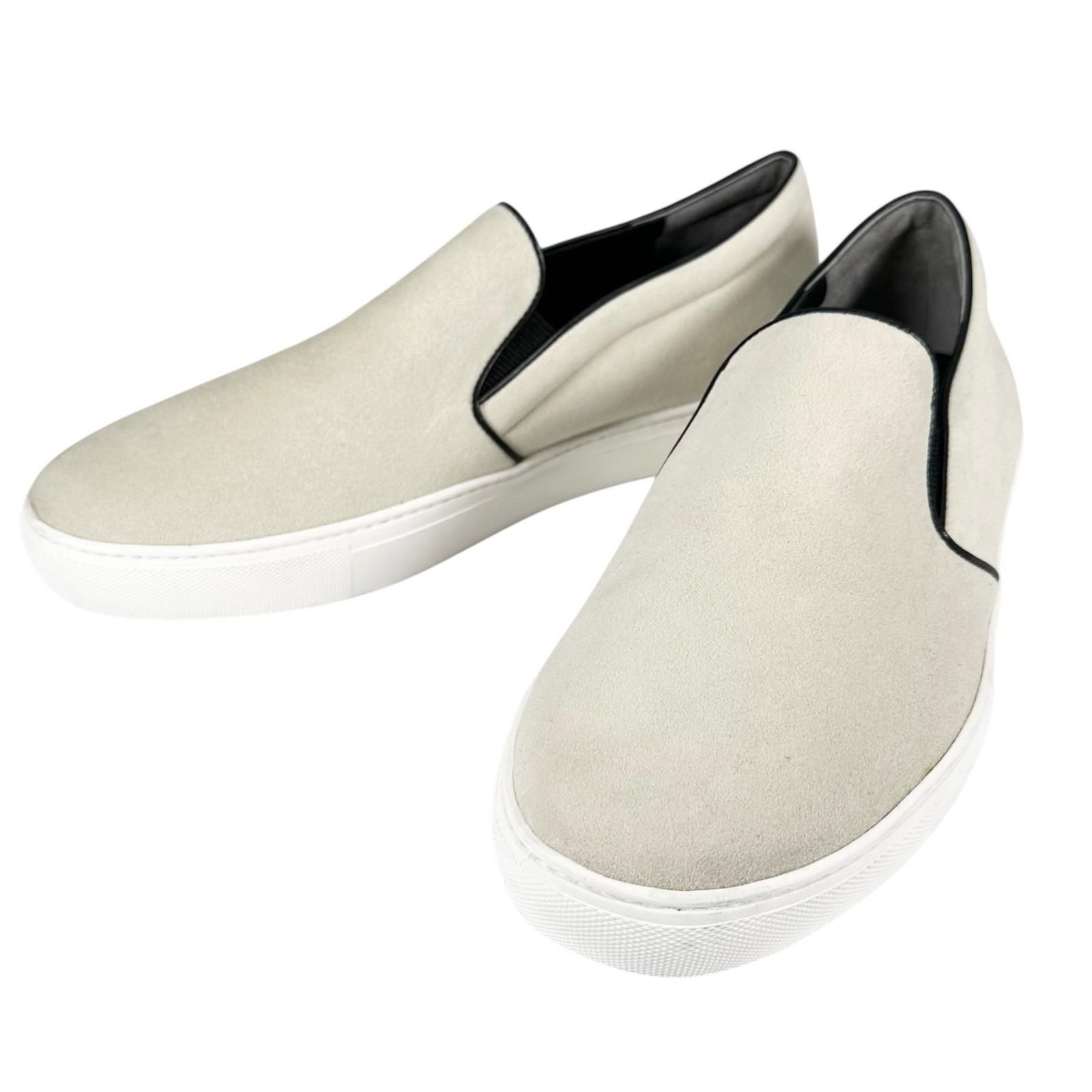 美品 wjk ダブルジェイケイ スリッポン スウェード アイボリー メンズ 28 44【古着】【中古】【送料無料】