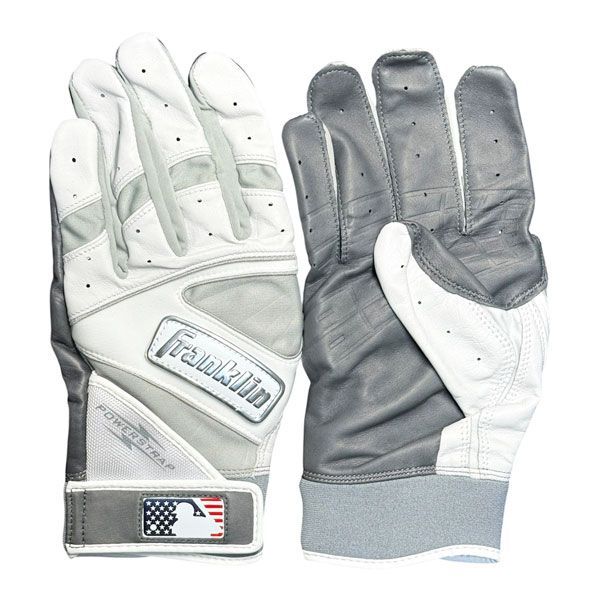 野球 バッティンググローブ 両手フランクリン バッティング手袋 POWERSTRAP BATTING GLOVES 野球 硬式野球 軟式野球 草野球 大人 一般 ホワイト