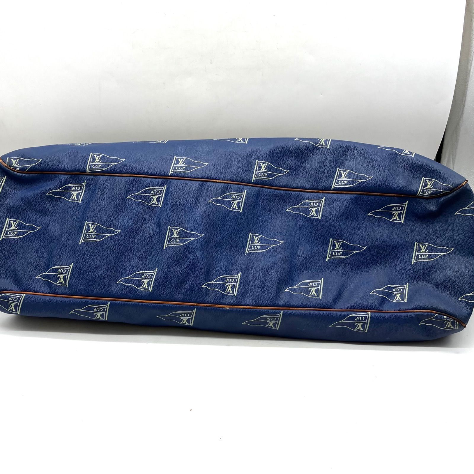 TB378【訳あり】LOUIS VUITTON ボストンバッグ ヴィトンカップ ブルー 