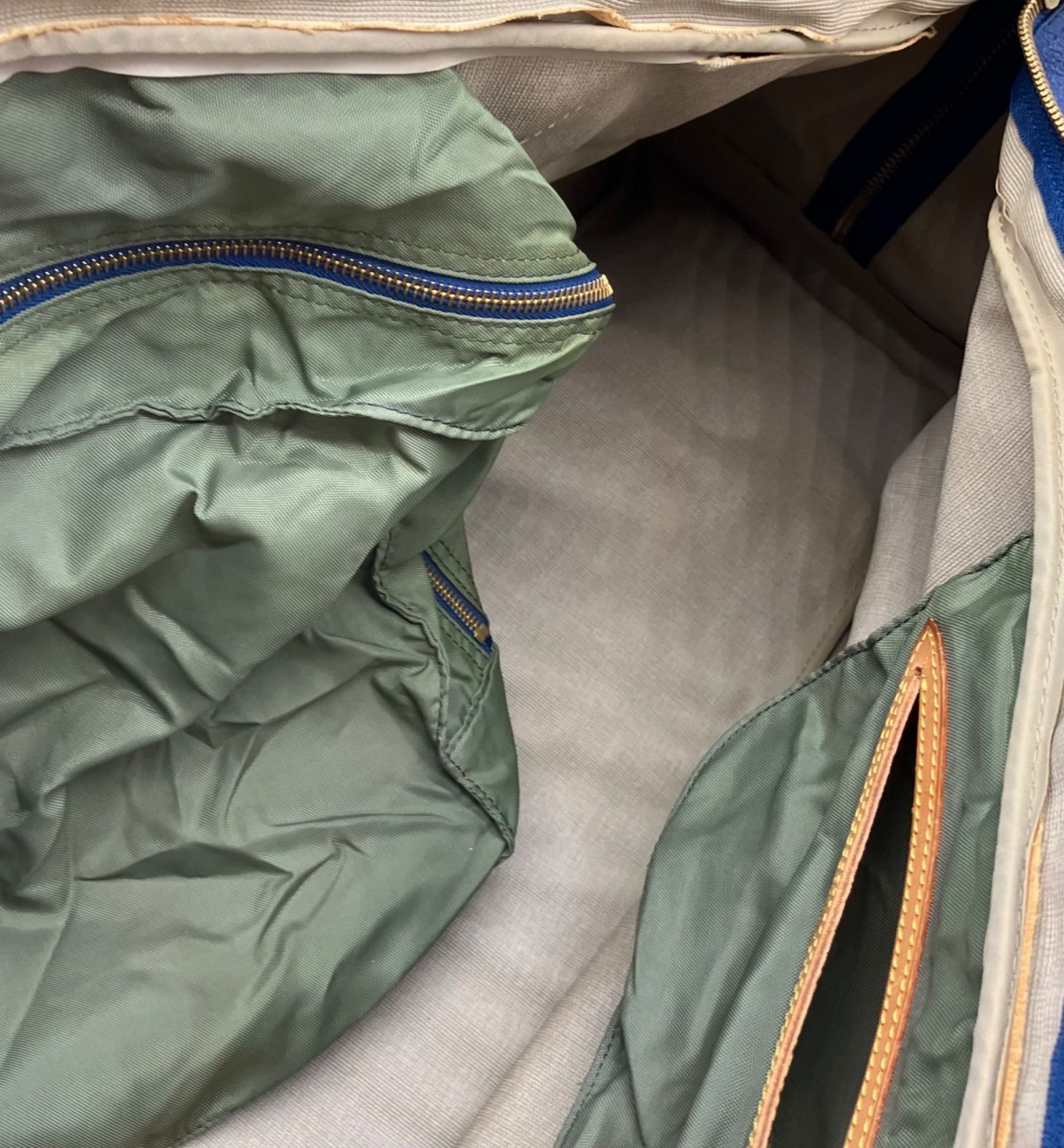 TB378【訳あり】LOUIS VUITTON ボストンバッグ ヴィトンカップ ブルー 
