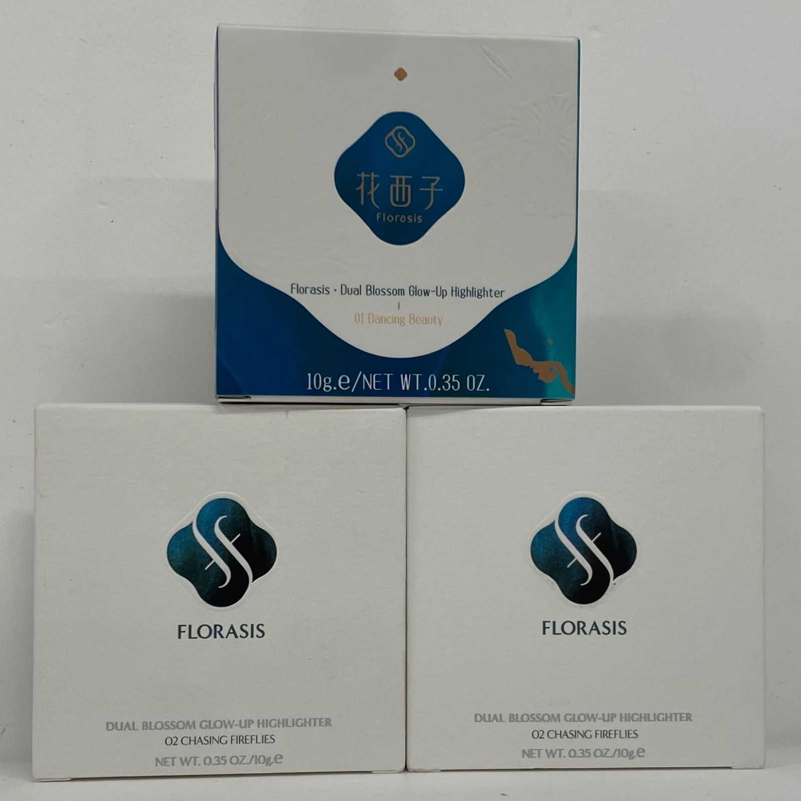 H2014 K 花西子 双花彫刻ハイライト 10g 計3点セット 使用期限：20270819/20270605