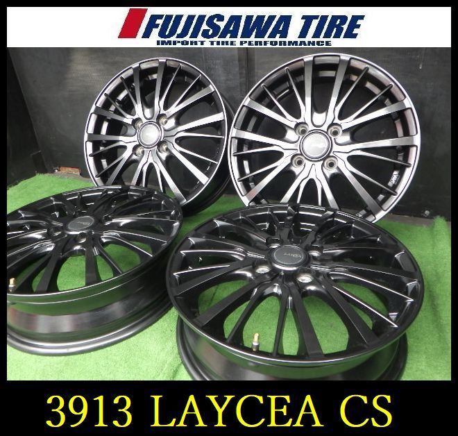 【3913】B送料無料▲LAYCEA CA▲15x4.5J 4穴 100 +45▲4本 26103522