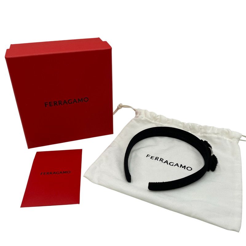 【中古品】 FERRAGAMO フェラガモ VARA BOW HEADBAND ヴァラ ボウ ヘッドバンド カチューシャ 服飾雑貨 【183-260609-cs-11-izu】