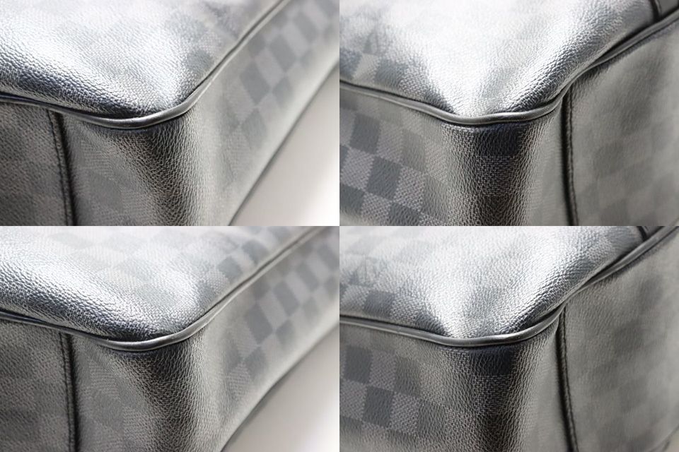 □LOUIS VUITTON ダミエグラフィット タダオ レザー トートバッグ ルイ