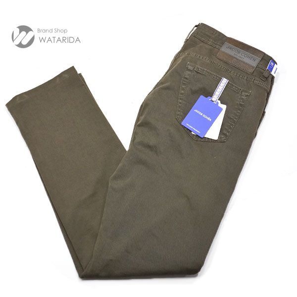 ヤコブ コーエン JACOB COHEN パンツ BARD スリムフィット U Q E04 36 カーキ タグ付 未使用品
