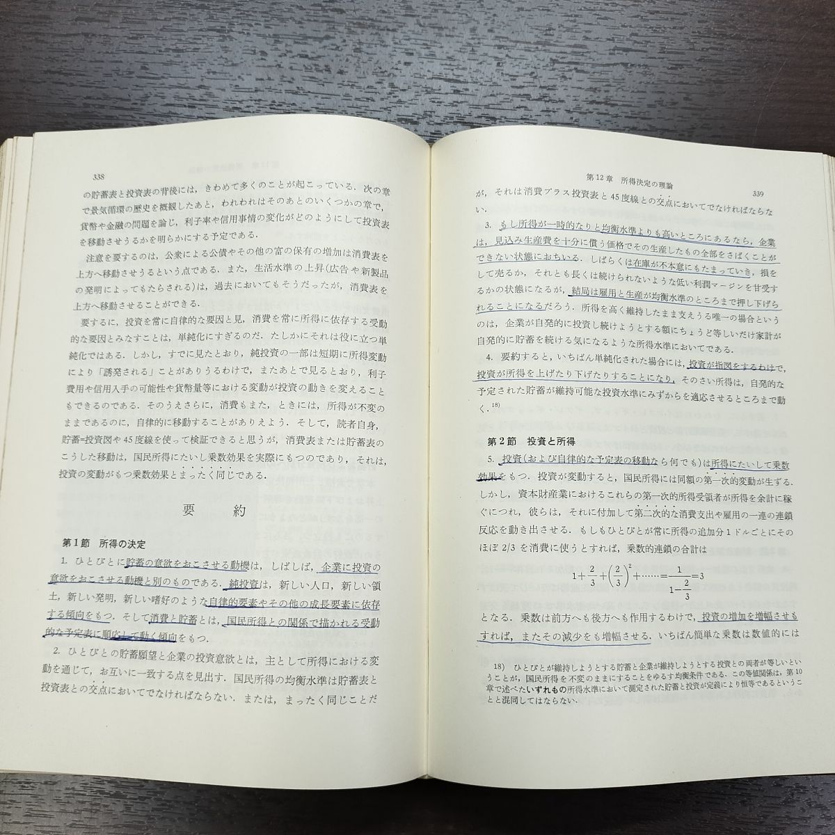 全2巻 揃い サムエルソン 経済学 上下 都留重人 岩波書店 書き込み多数