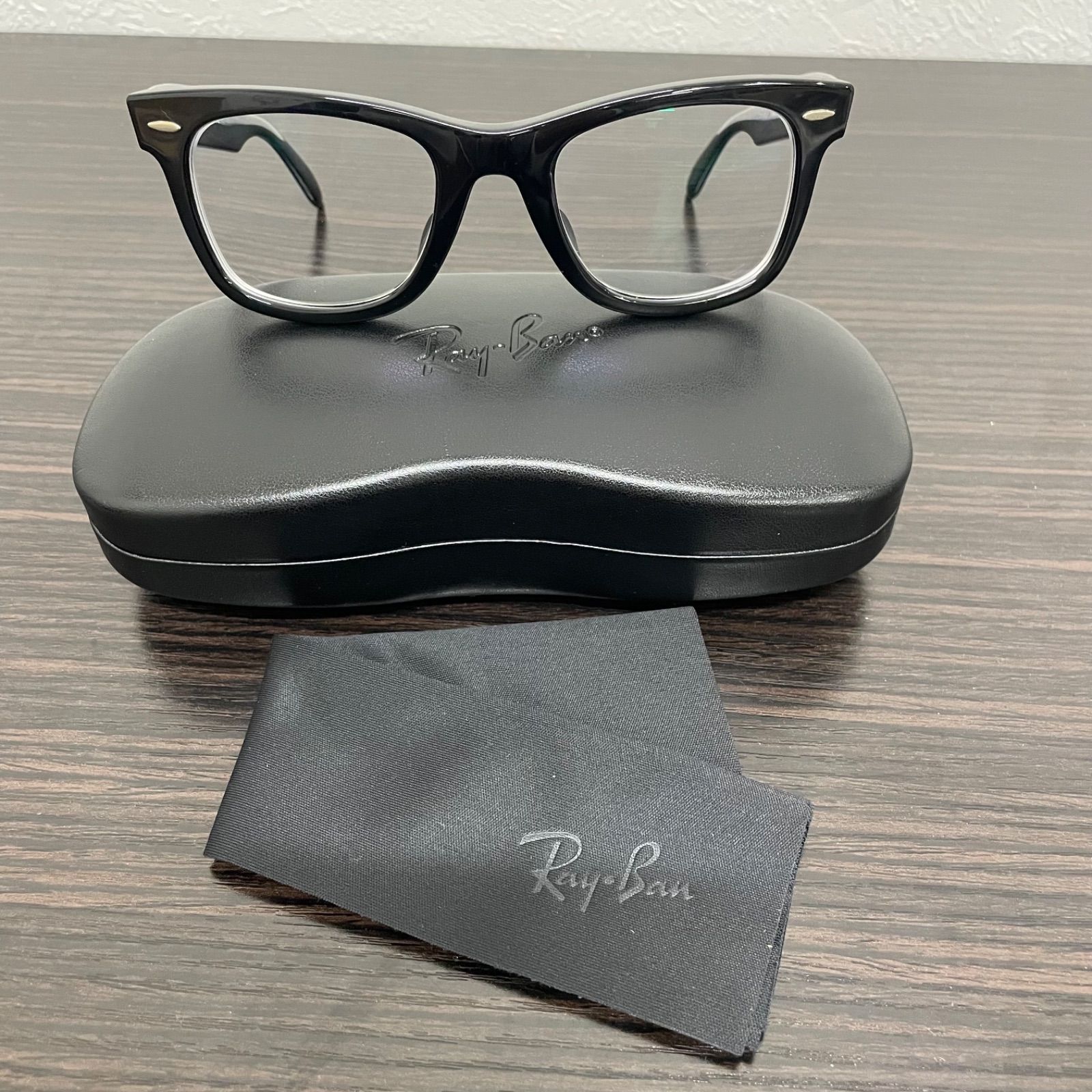 (r) RayBan レイバン WAYFARER RB5121F 2000ウェイファーラー 50◻︎22 150 度入り メガネ ブラック 専用ケース/専用メガネ拭き/3584