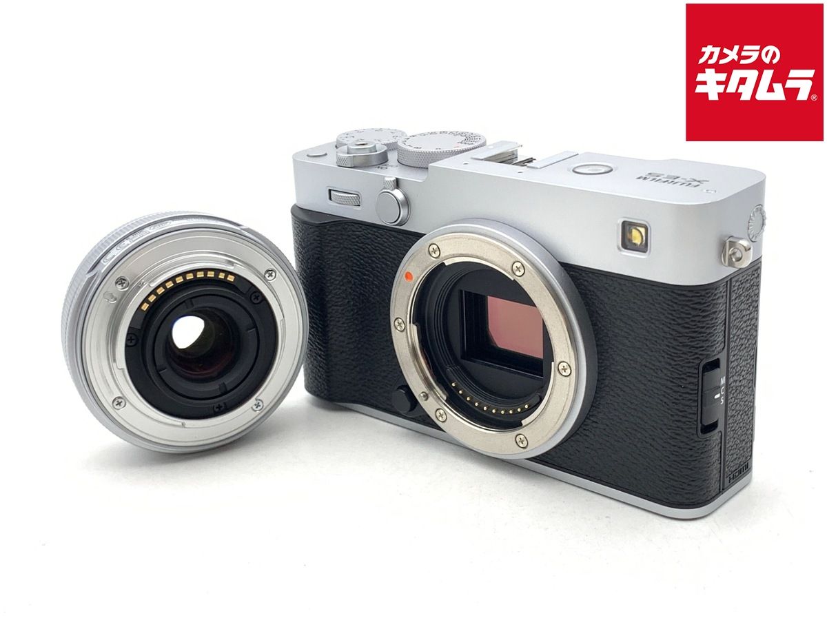 【中古】 【良品】 フジフイルム X-E5 XF23mm レンズキット シルバー