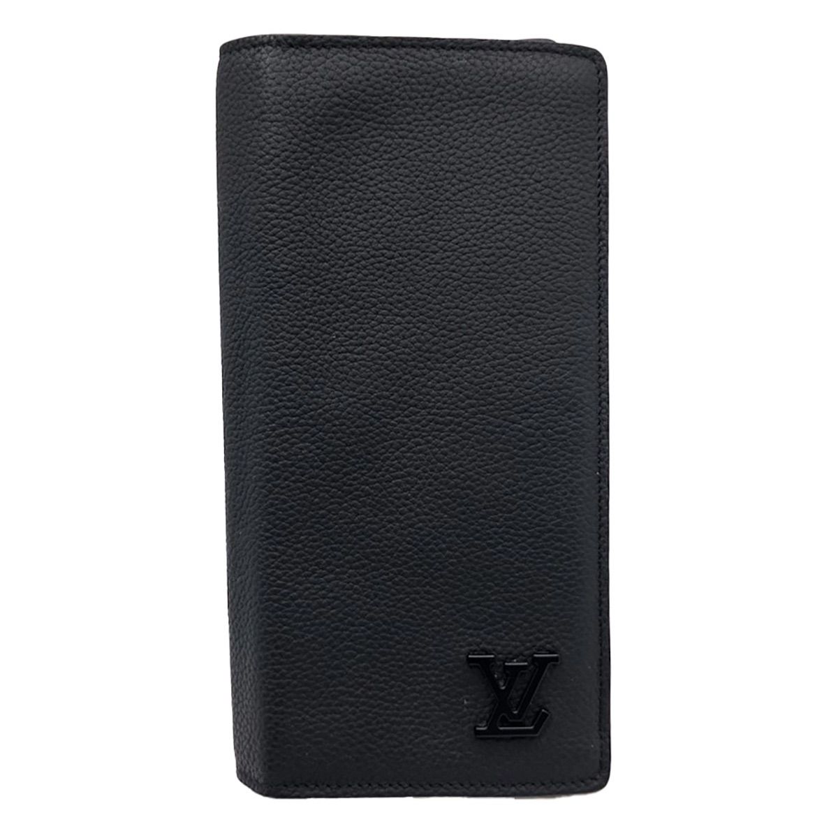 【Louis Vuitton】ルイ・ヴィトン M69980 ポルトフォイユ・ブラザNM アエログラム グレインレザー ノワール ブラック系　二つ折り長財布　長財布　財布【中古】USED-B 【9304】 32,370円