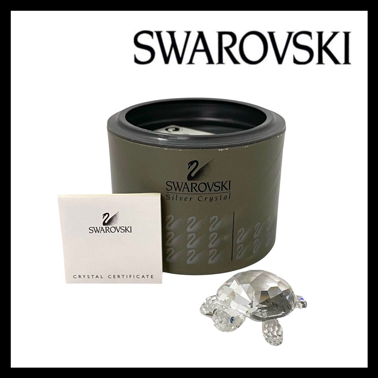 Y【SWAROVSKI】カメ クリスタル 210085 亀/かめ ガラス 置物 オブジェ