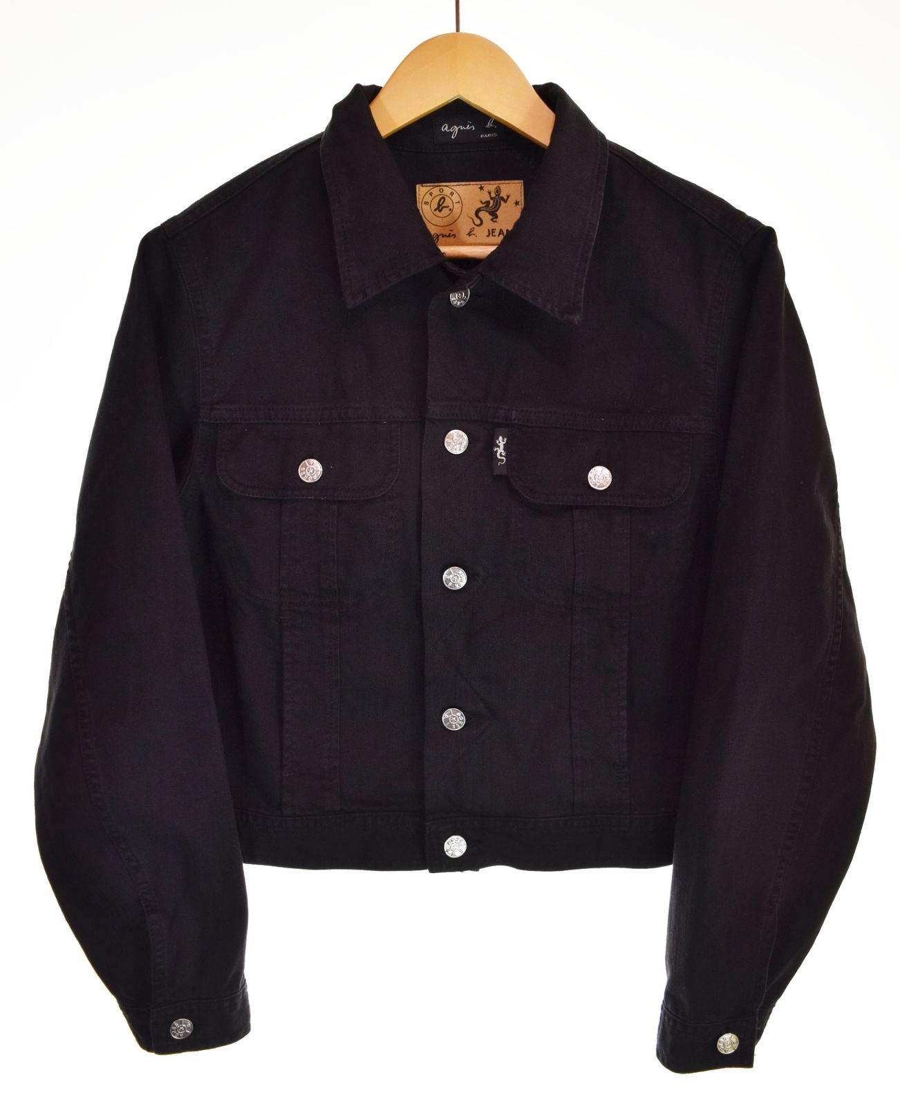 agnes b. PARIS　アニエスベー　ブラックデニムジャケット　フランス製 アニエスベー agnes b. JEANS -90s フランス製 Black Denim Jacket